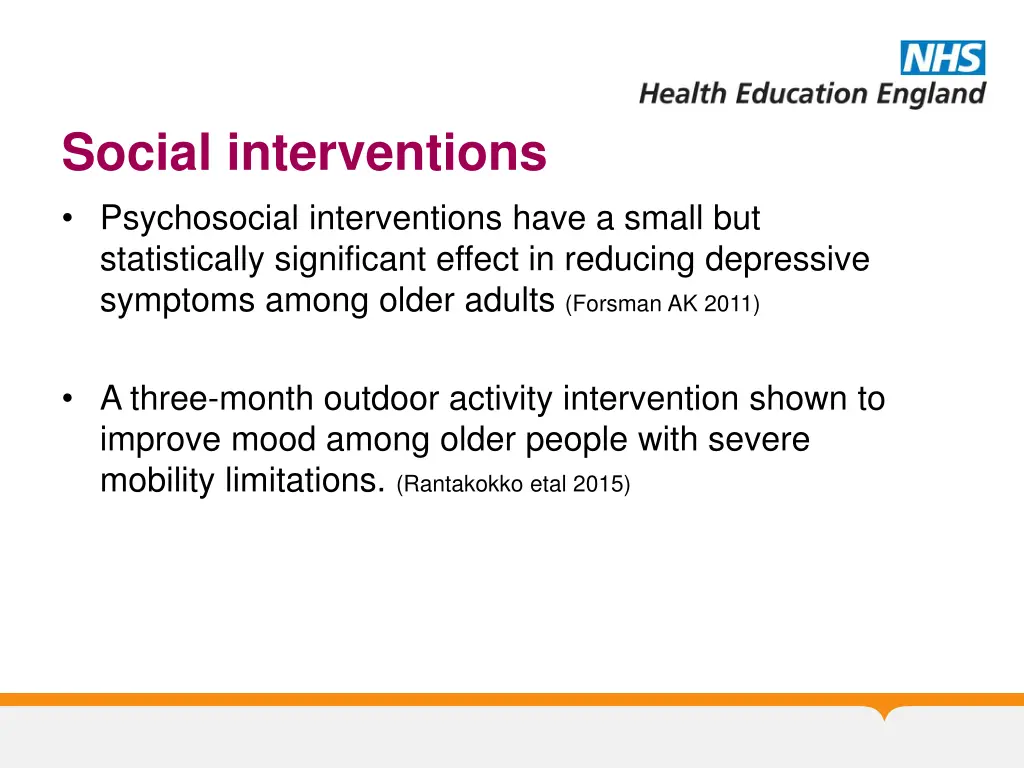 social interventions psychosocial interventions