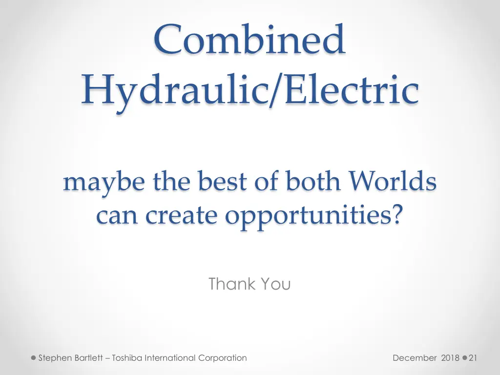 combined hydraulic electric