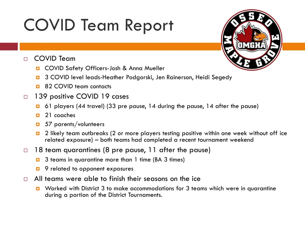 covid team report 1