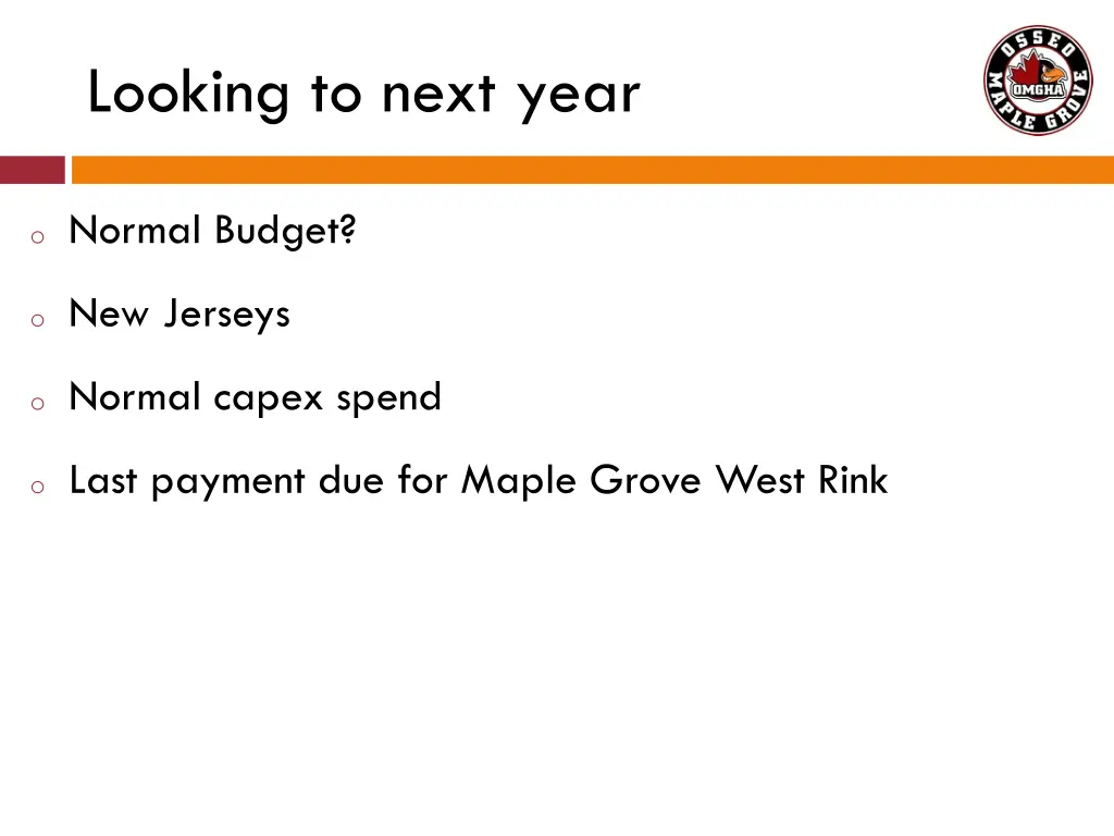 looking to next year