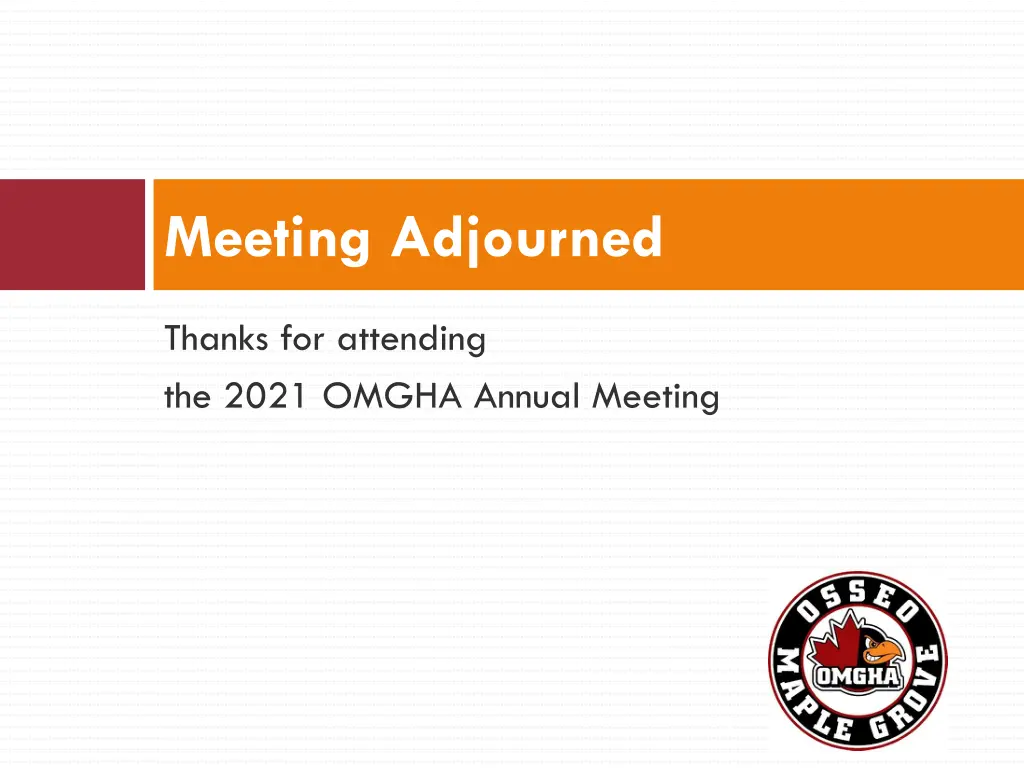 meeting adjourned