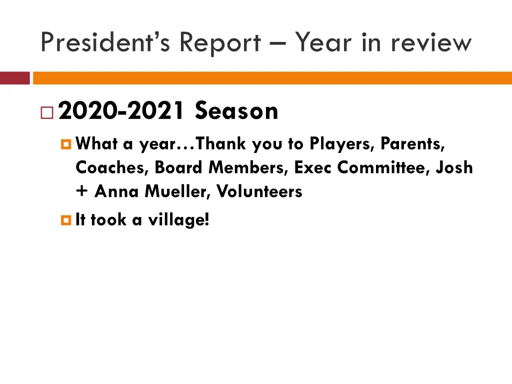president s report year in review 1
