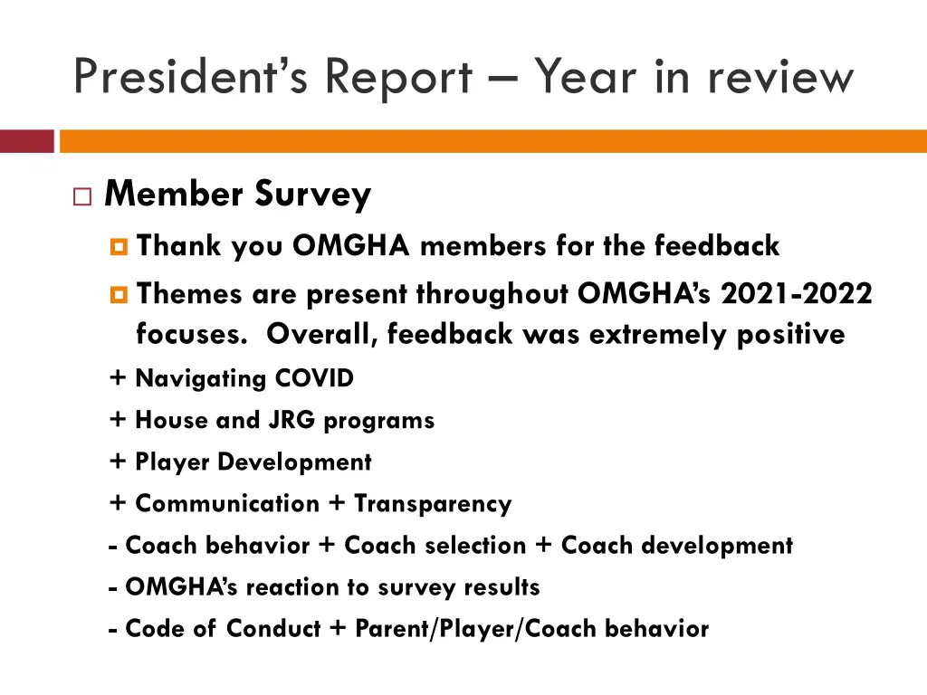 president s report year in review 2