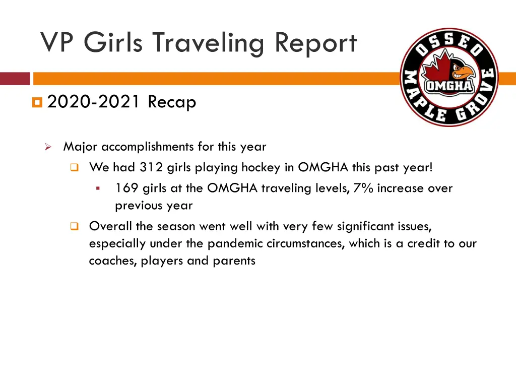 vp girls traveling report 2