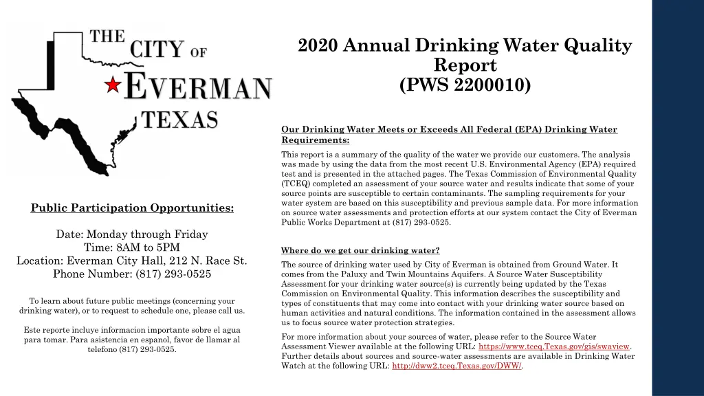 2020 annual drinking water quality report