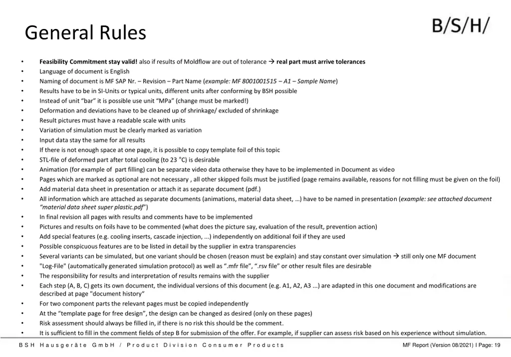 general rules
