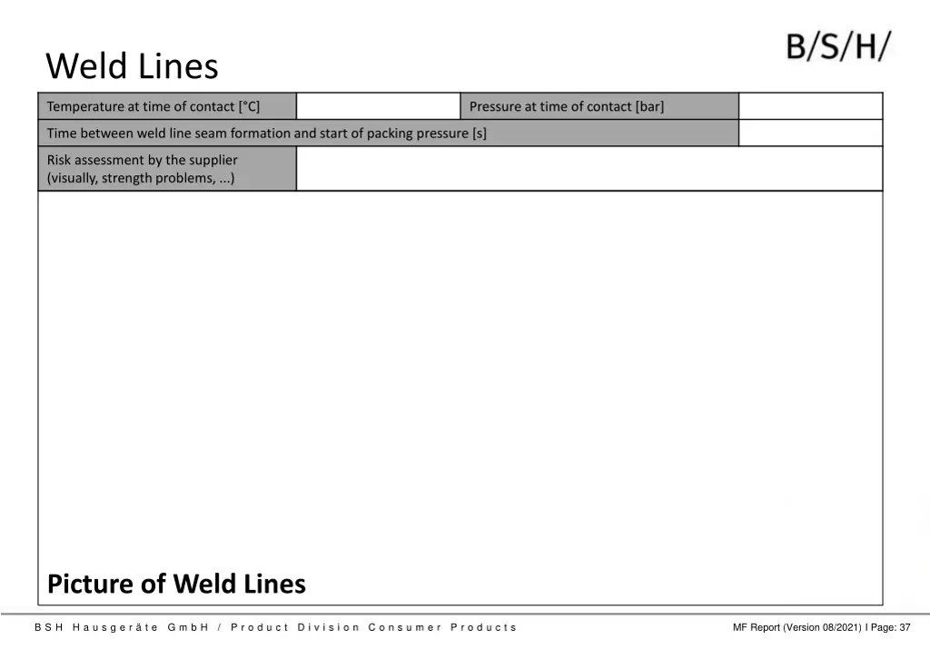 weld lines