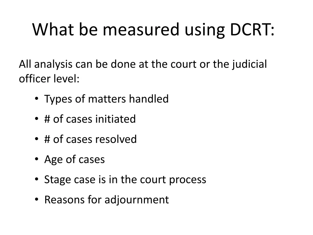 what be measured using dcrt