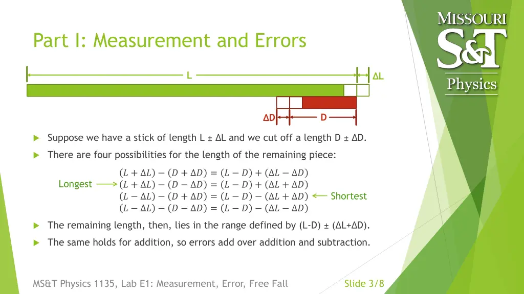 part i measurement and errors