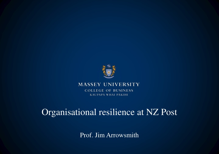 organisational resilience at nz post