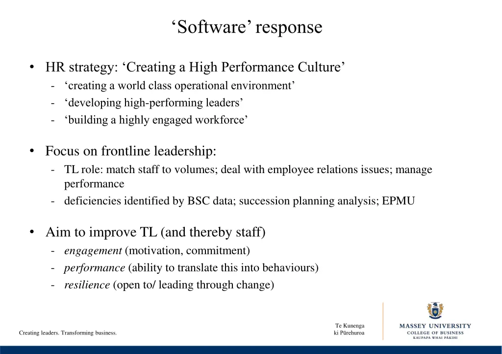 software response