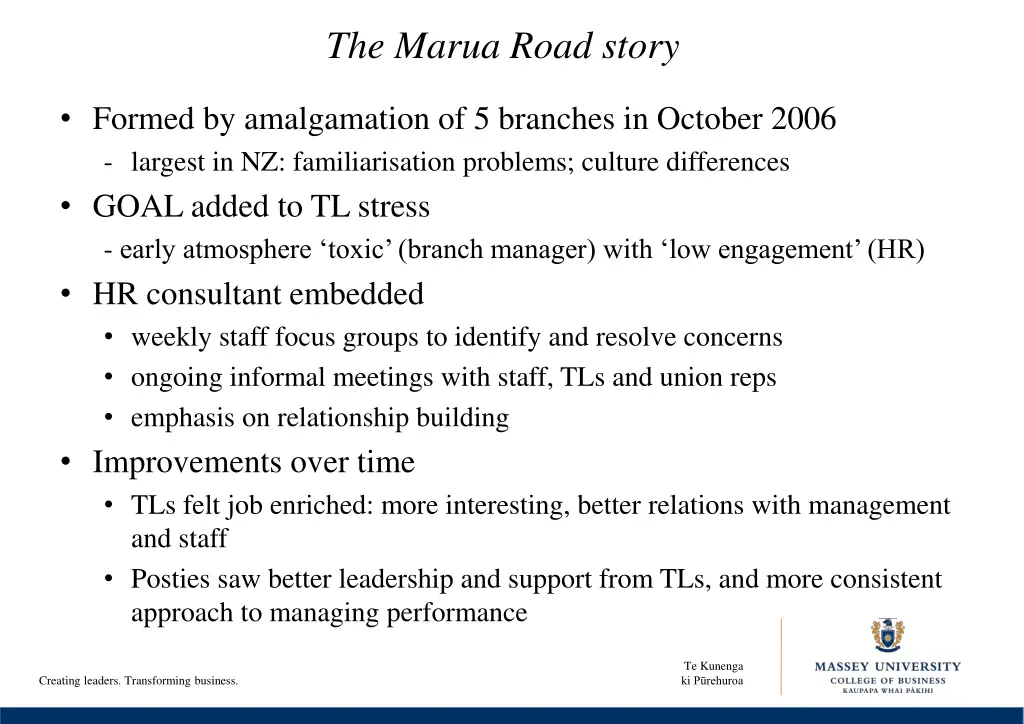 the marua road story