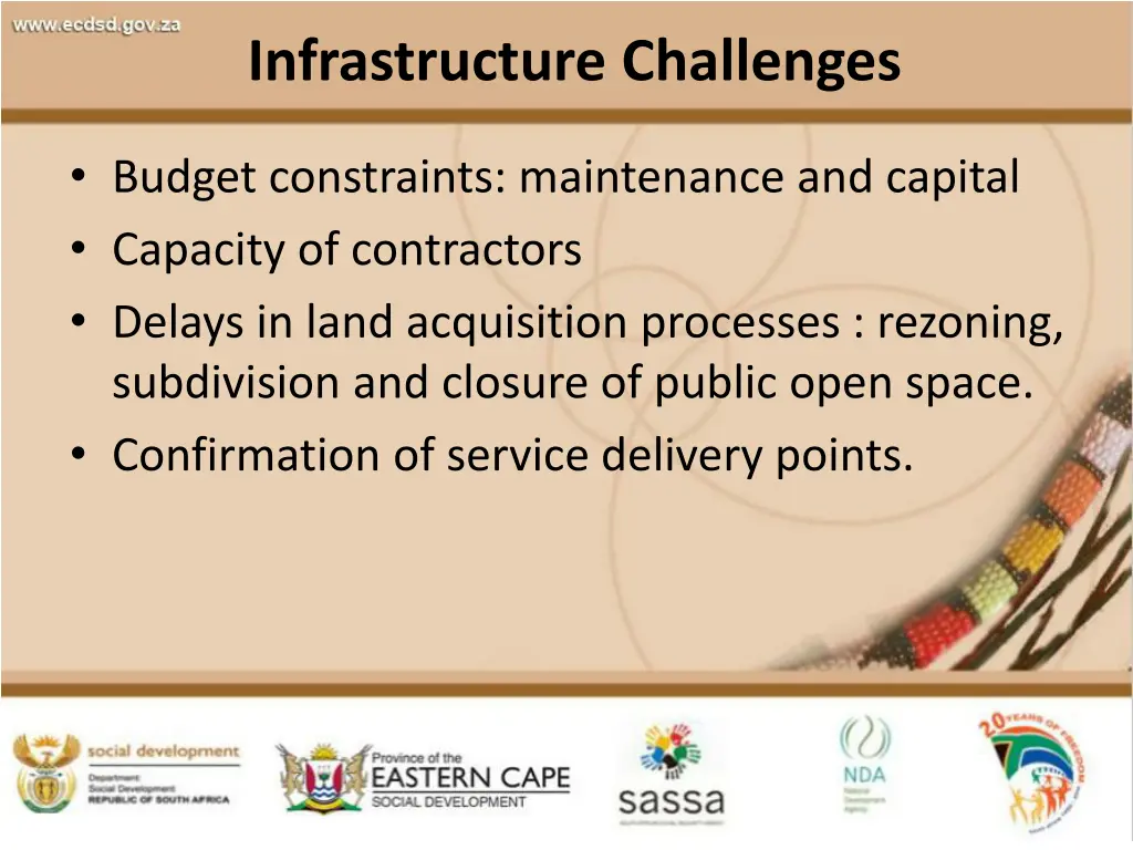 infrastructure challenges