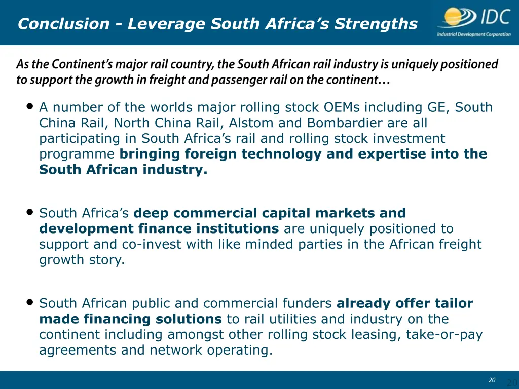 conclusion leverage south africa s strengths