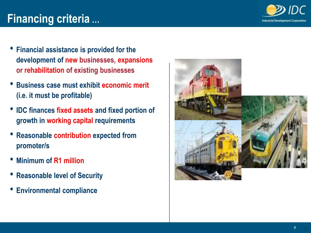 financing criteria