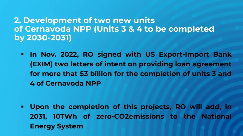 2 development of two new units of cernavoda