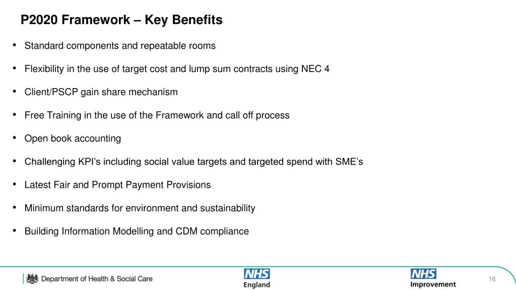 p2020 framework key benefits