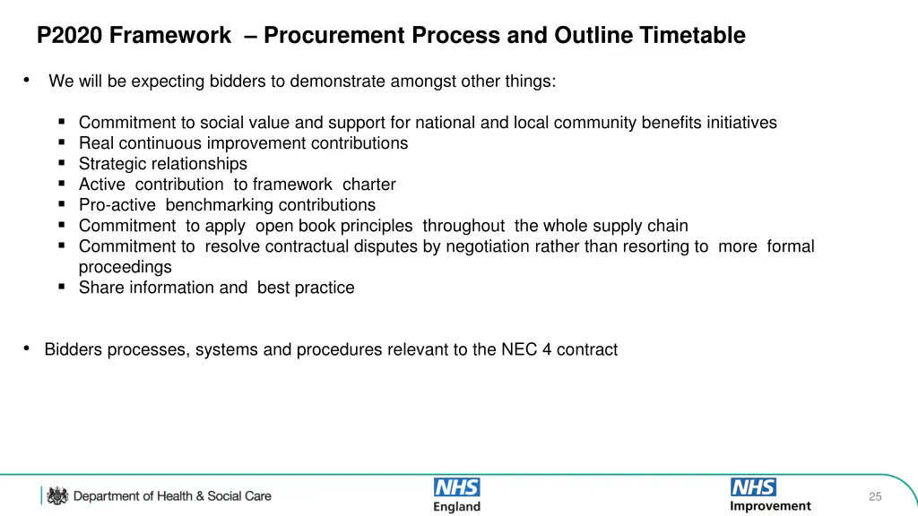 p2020 framework procurement process and outline 1