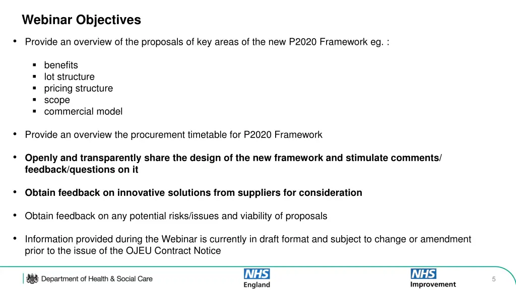 webinar objectives