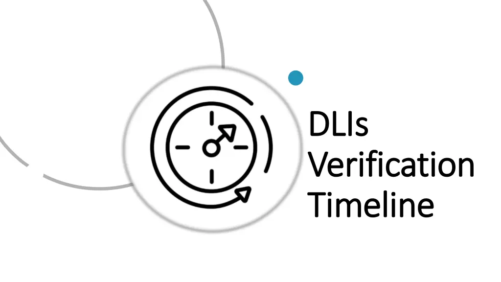 dlis dlis verification verification timeline