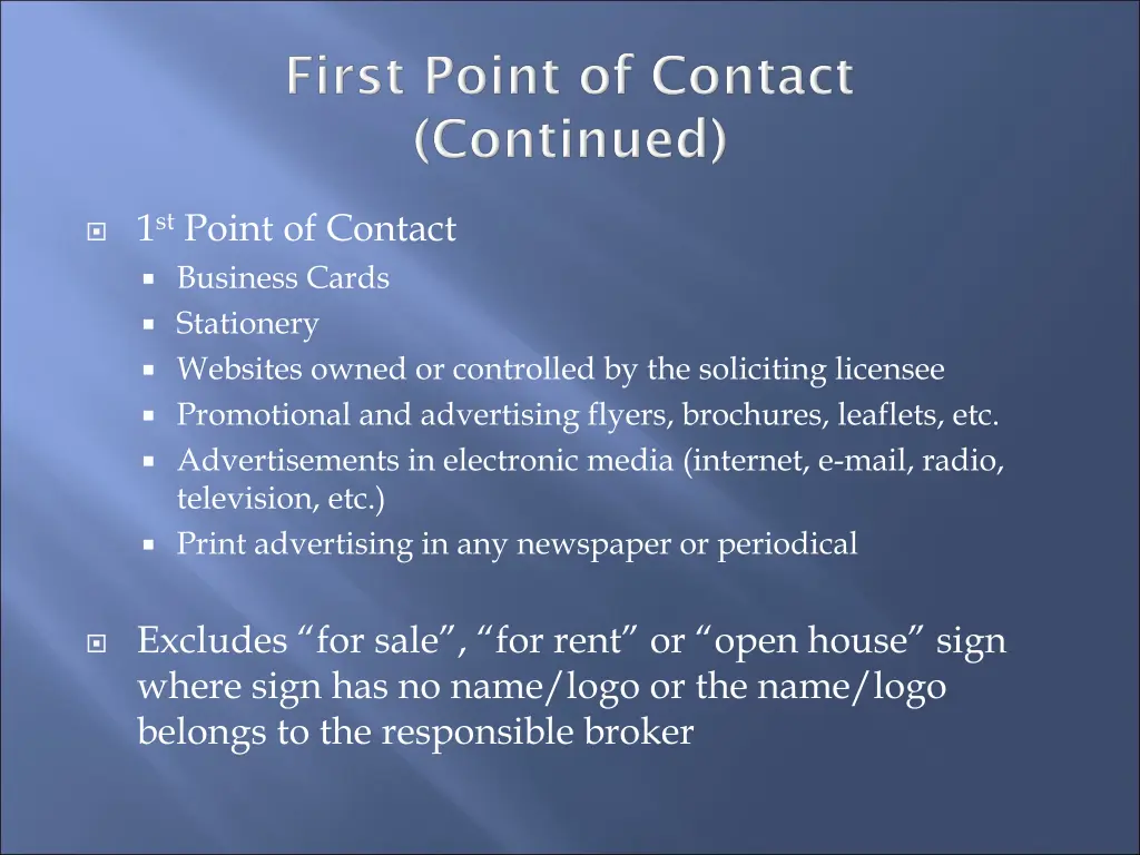 1 st point of contact business cards stationery