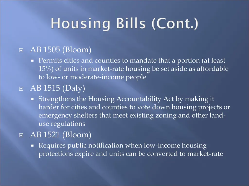 ab 1505 bloom permits cities and counties