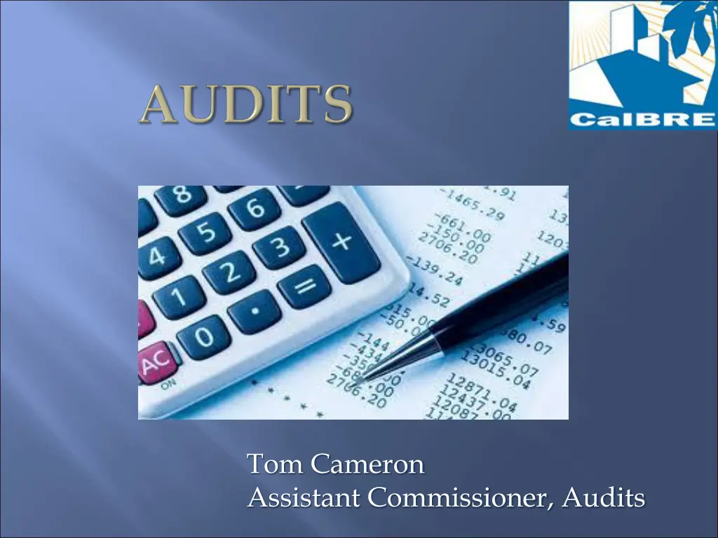 tom cameron assistant commissioner audits