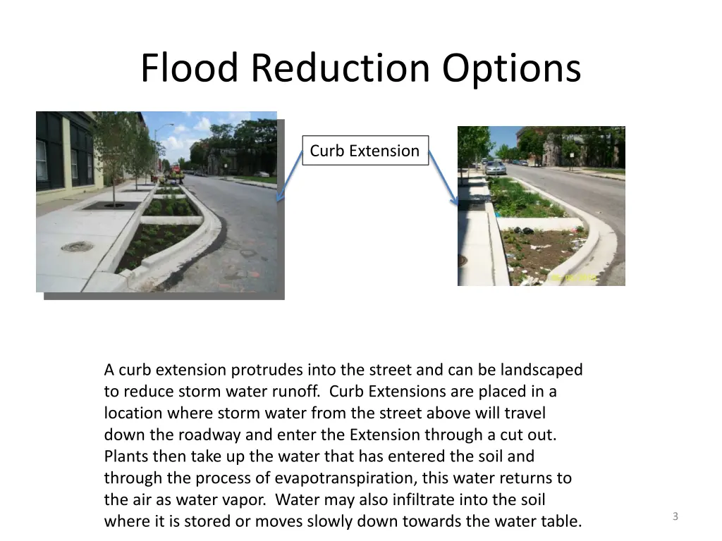 flood reduction options