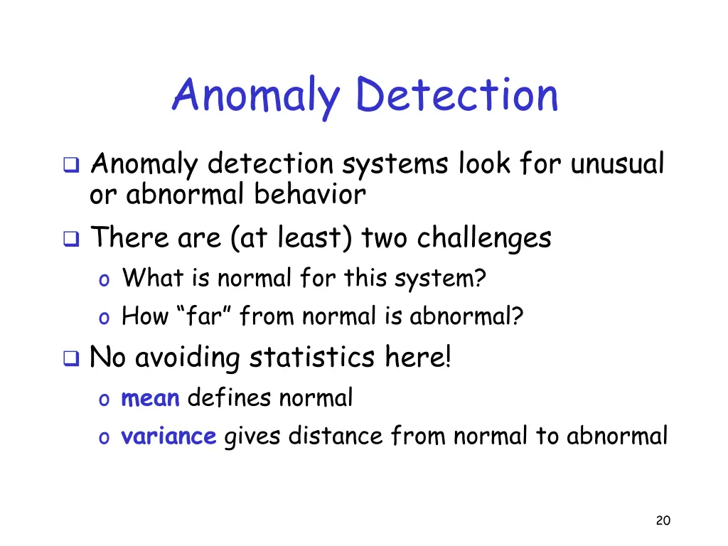 anomaly detection