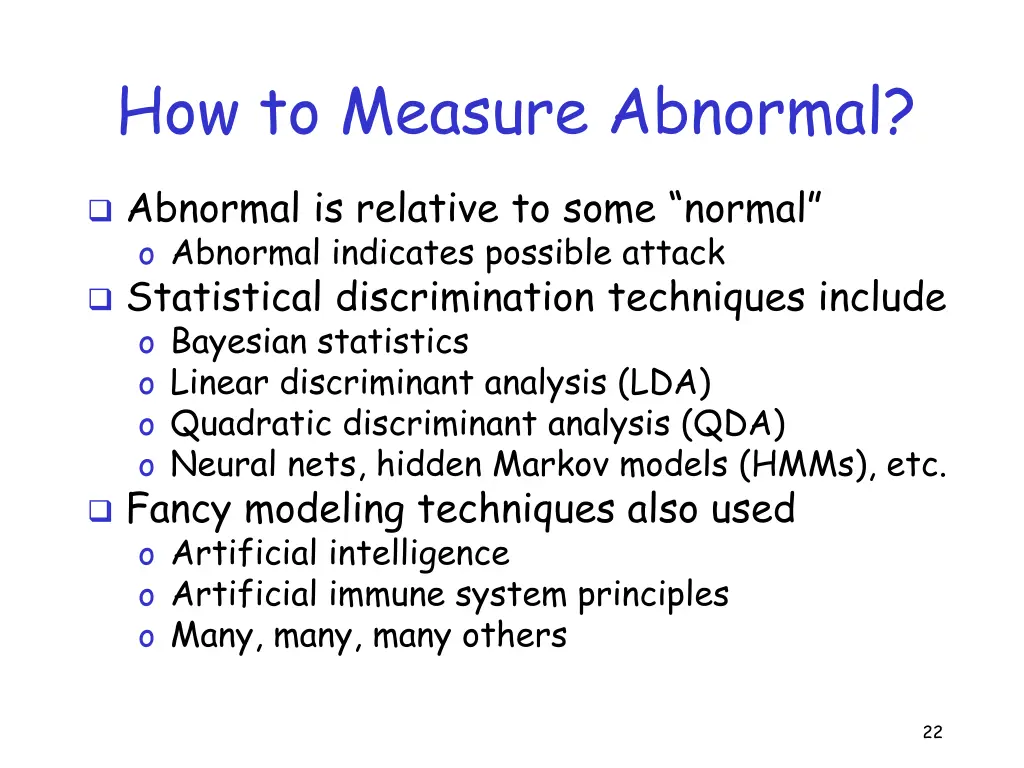 how to measure abnormal