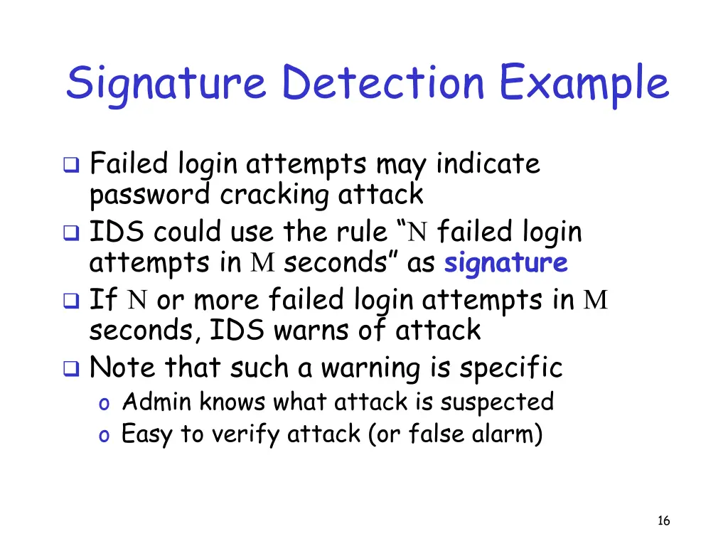 signature detection example