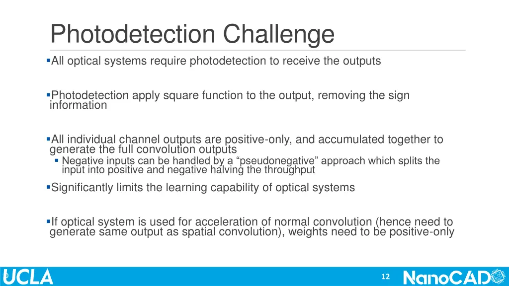 photodetection challenge all optical systems