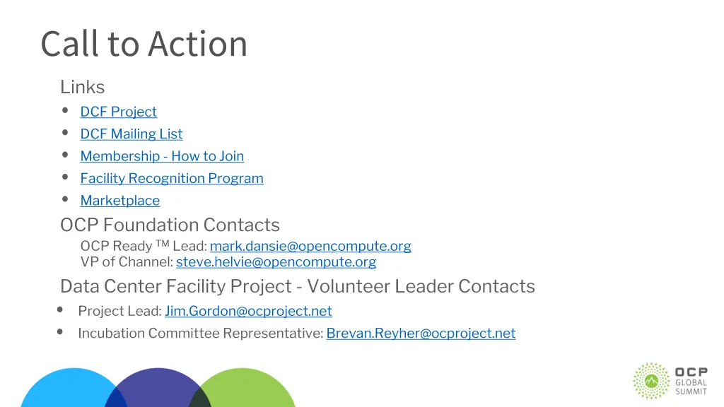 call to action
