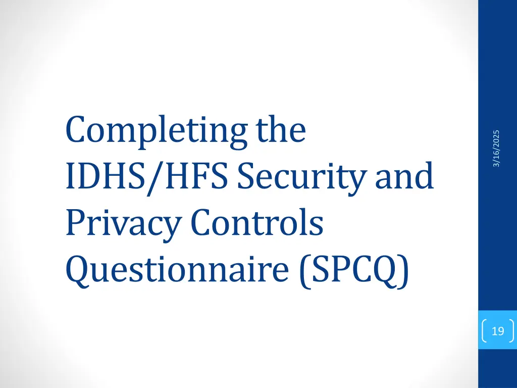 completing the idhs hfs security and privacy