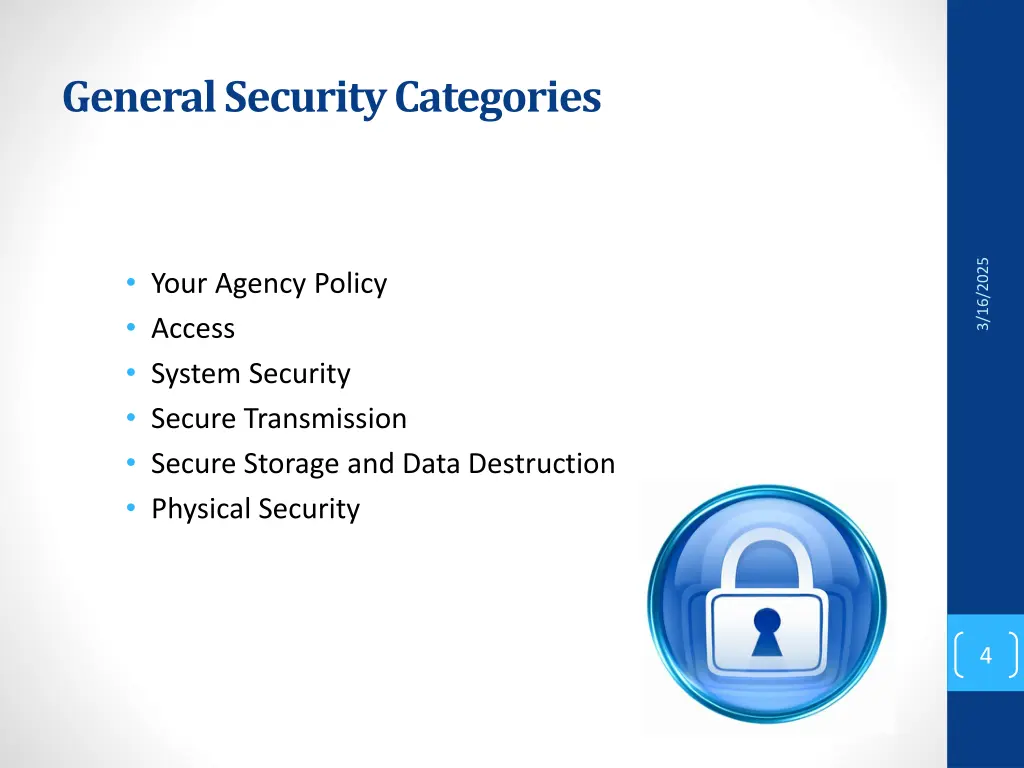 general security categories