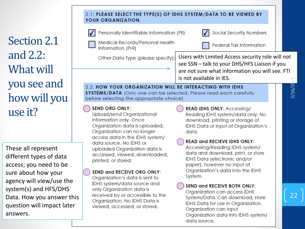 section 2 1 and 2 2 what will