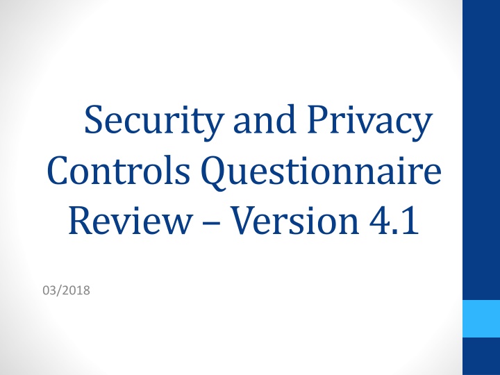 security and privacy controls questionnaire