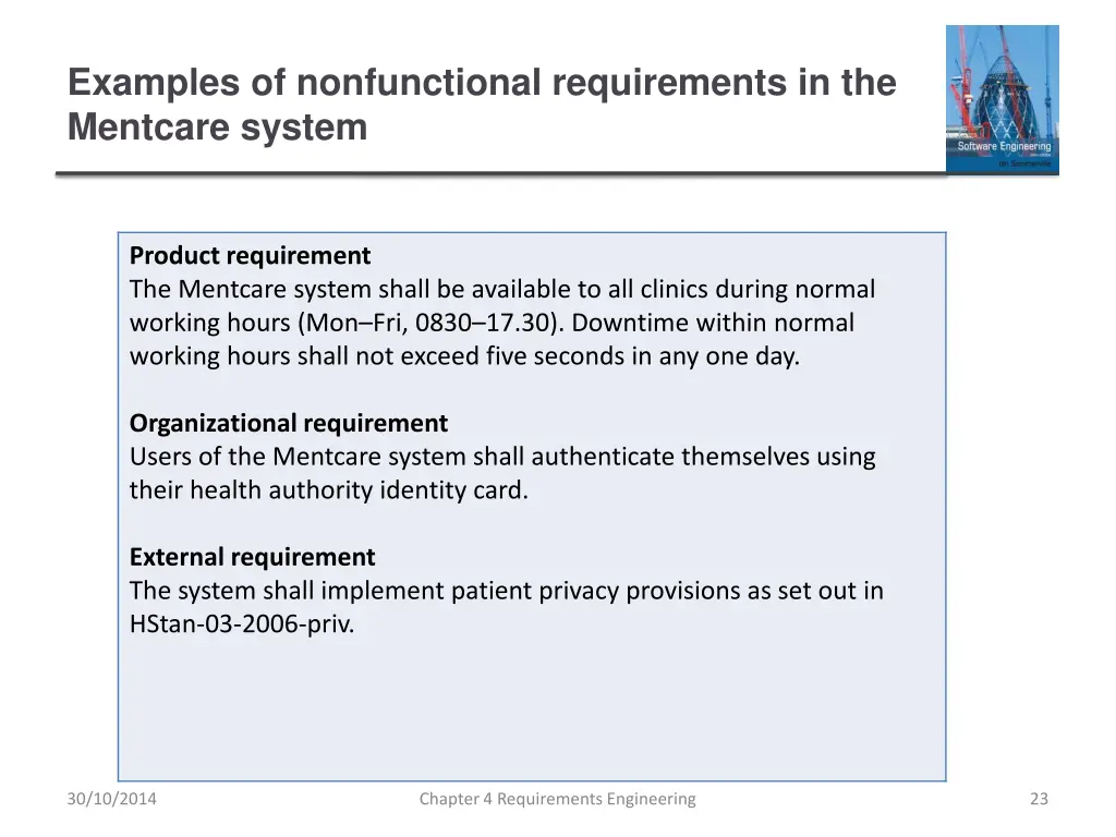 examples of nonfunctional requirements