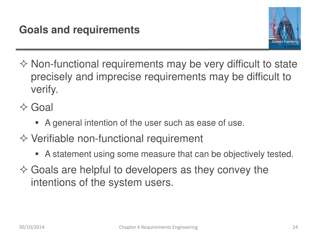 goals and requirements