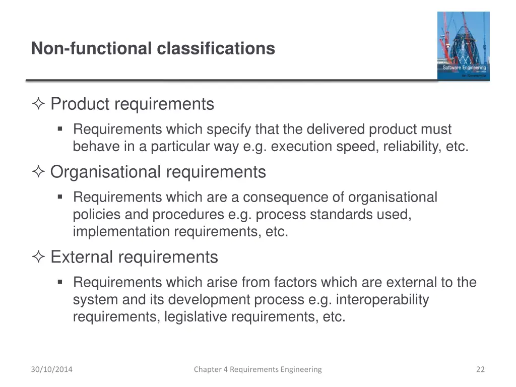 non functional classifications