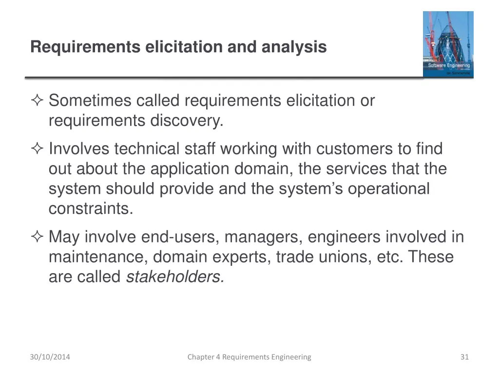 requirements elicitation and analysis