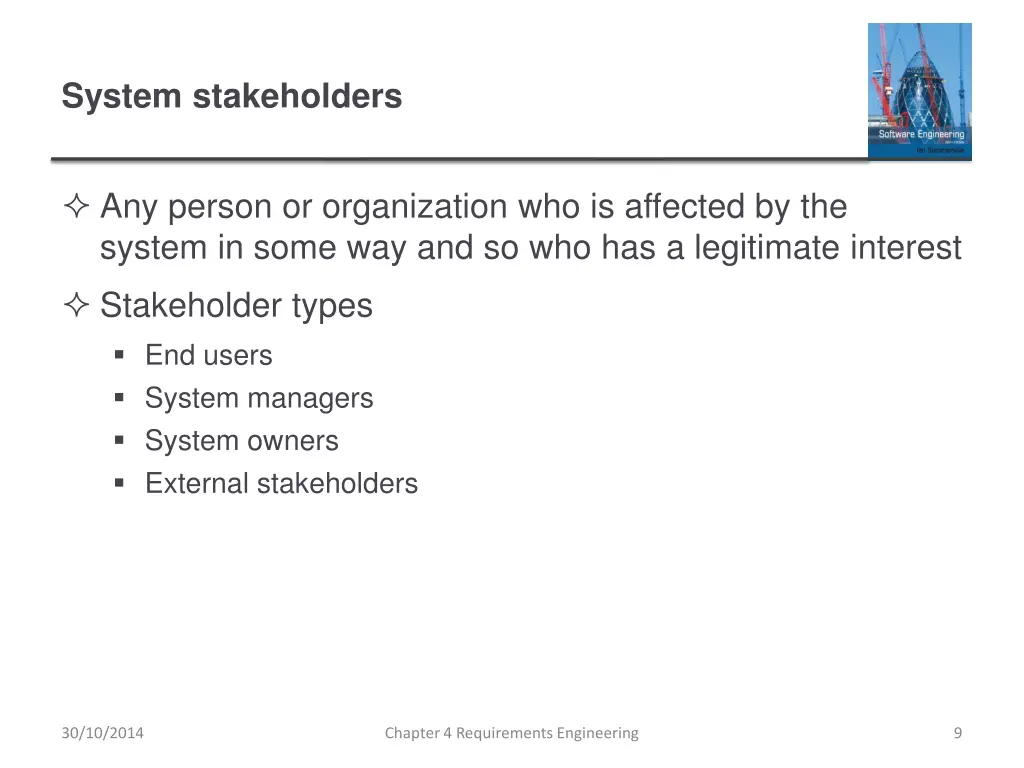 system stakeholders