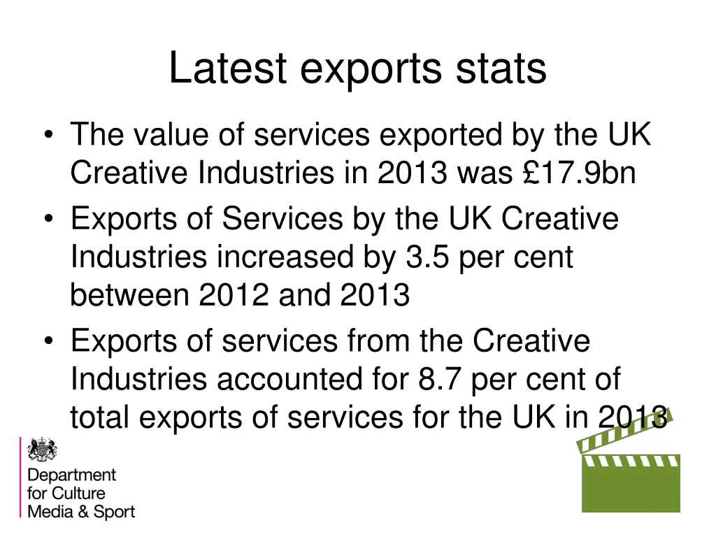 latest exports stats