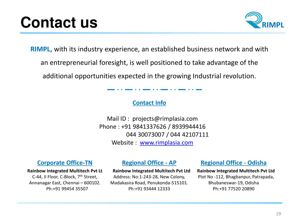 contact us