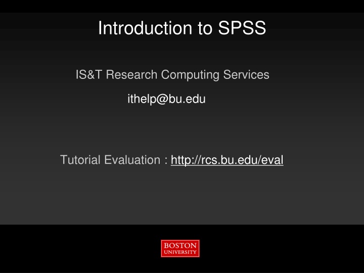 introduction to spss