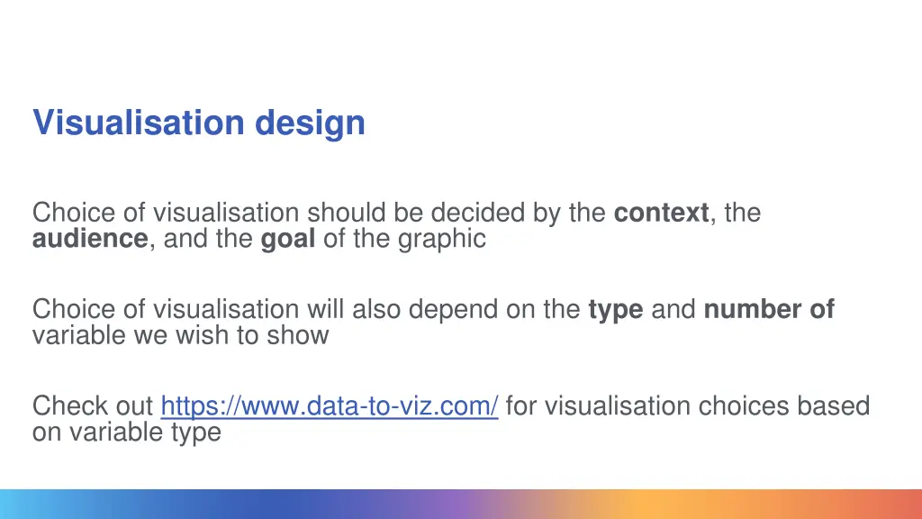 visualisation design