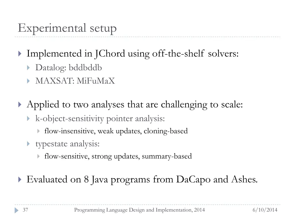 experimental setup