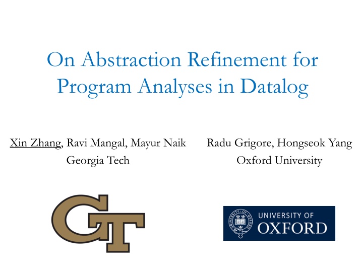 on abstraction refinement for program analyses