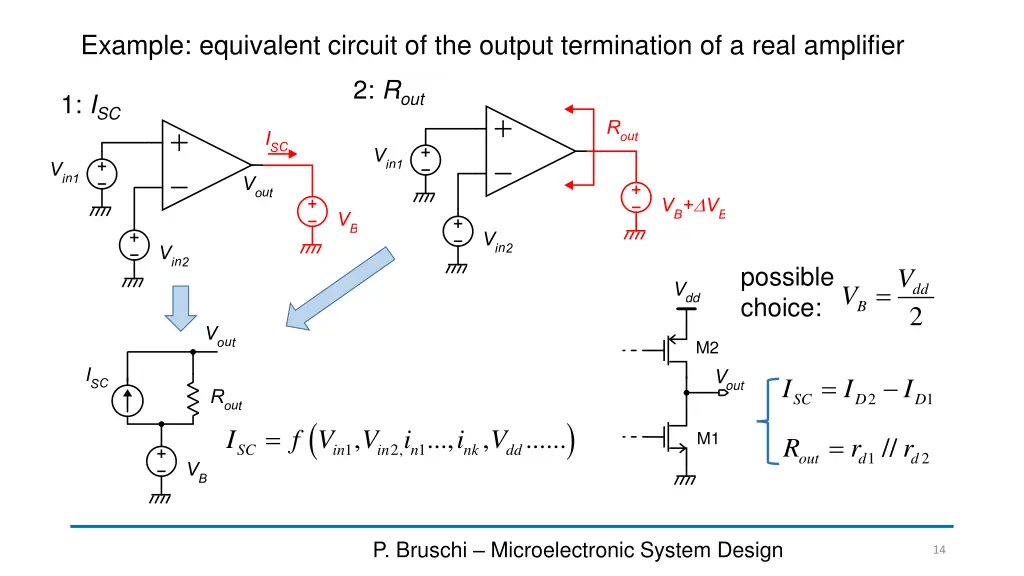 example equivalent circuit of the output