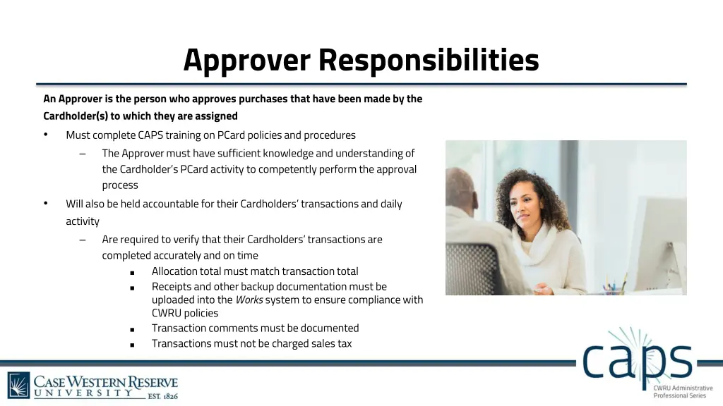 approver responsibilities